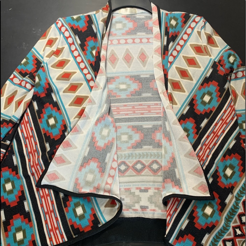 Colorful flowing cardigan size medium